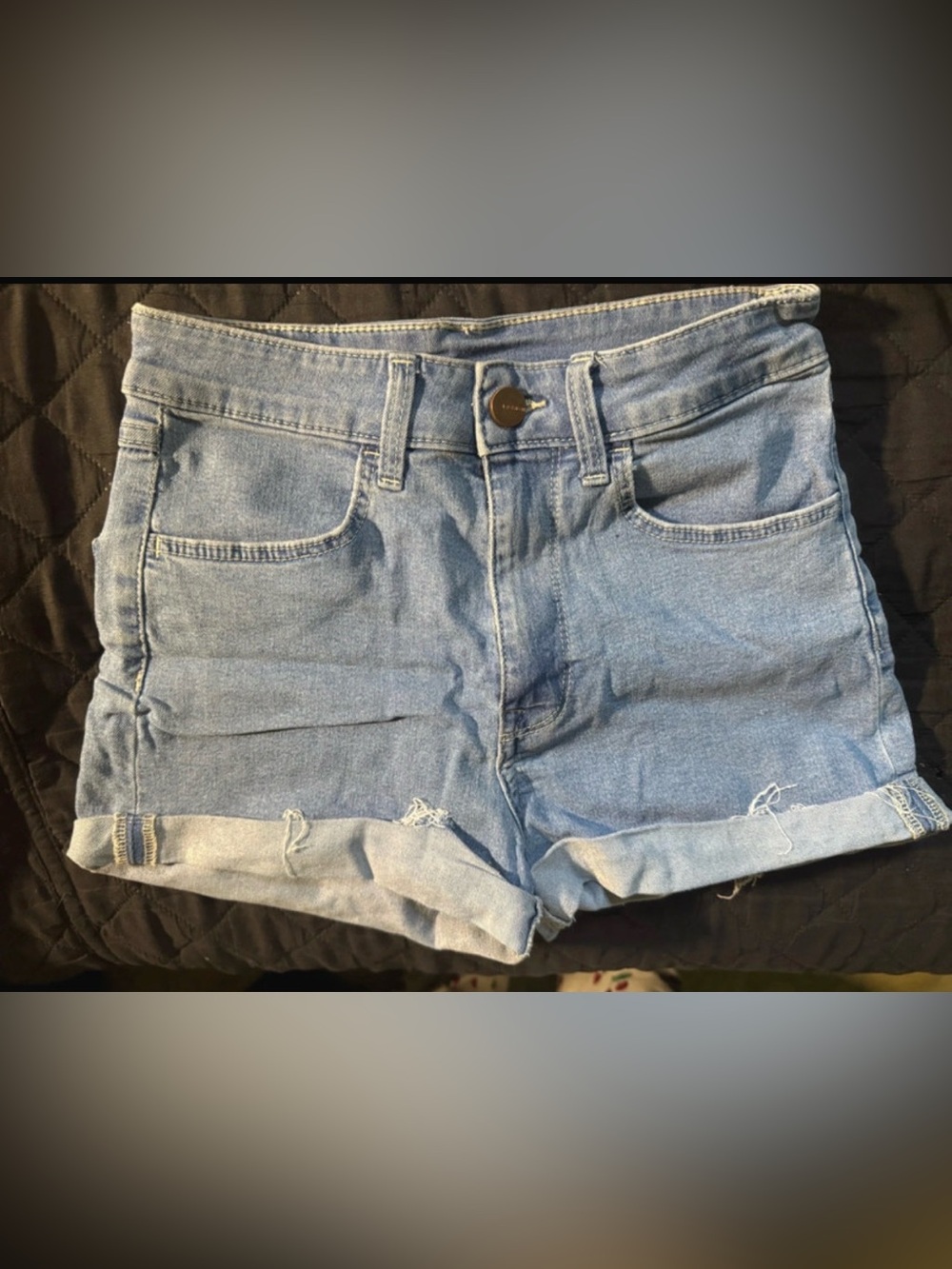 H&M Light Blue Denim Roll-Cuff Women’s Shorts